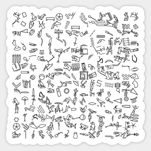 Egyptian Hieroglyphs Pattern Sticker